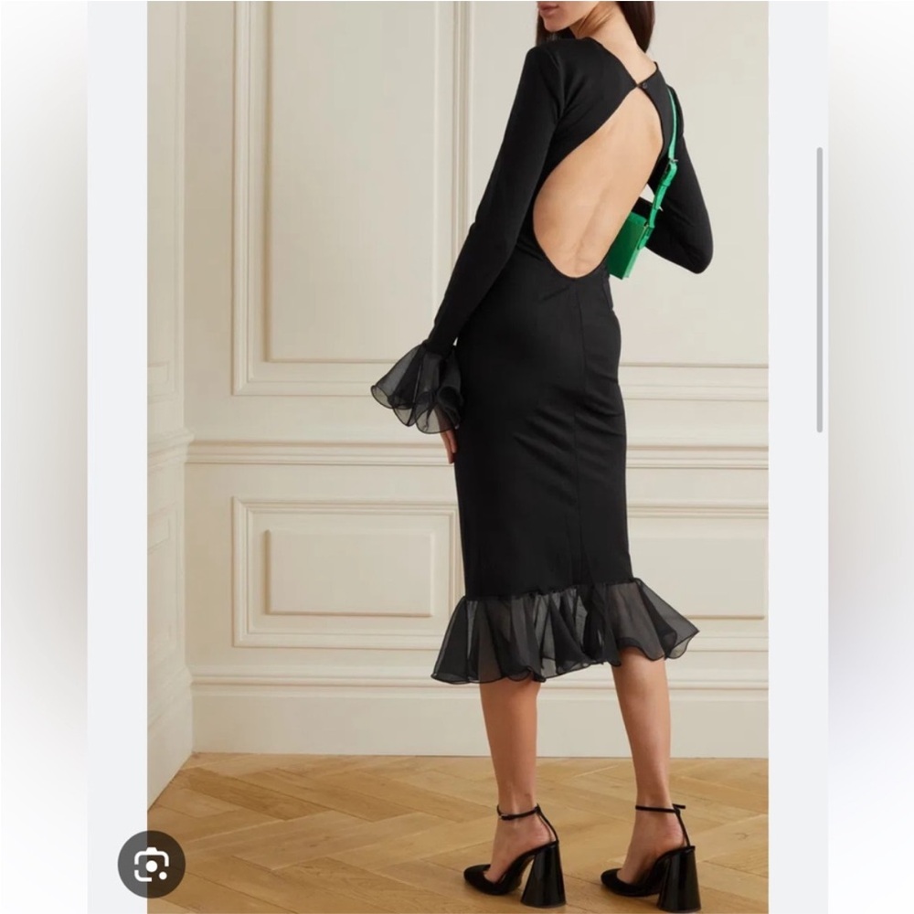 NWOT ROTATE BIRGER CHRISTENSEN "IRENA" black maxi DRESS, size US 8